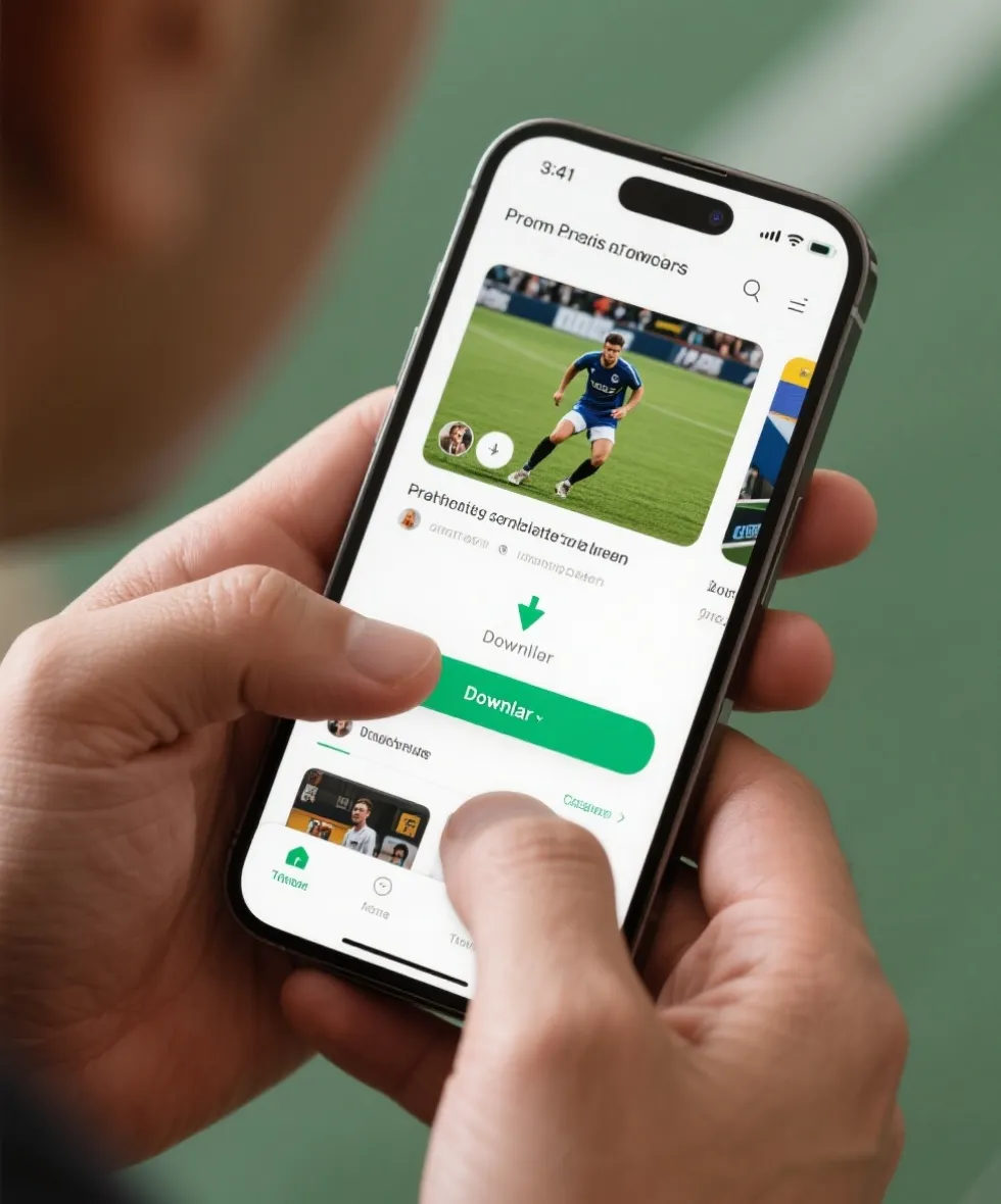 移动端查看赛事资讯与功能页面示意